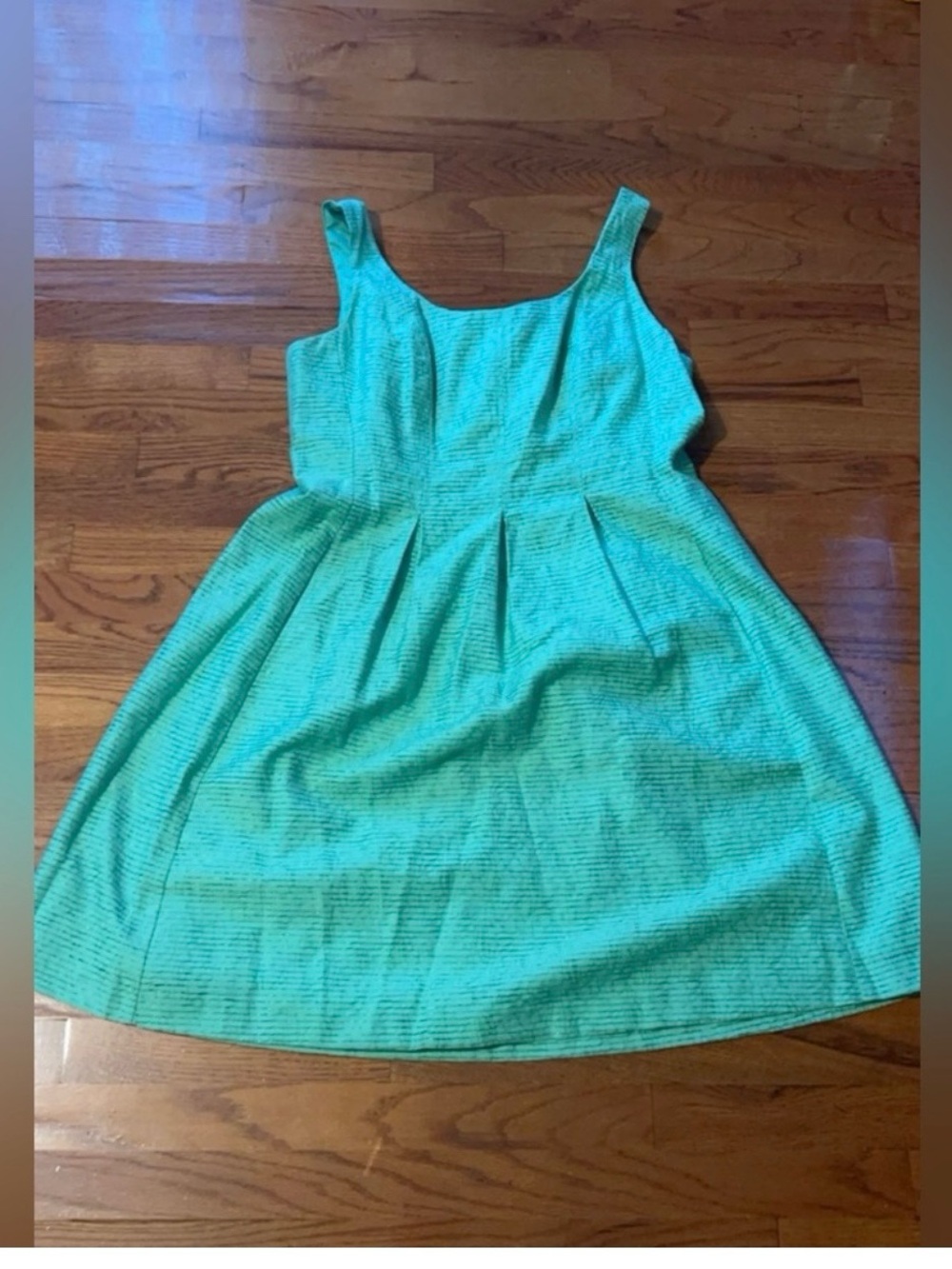 Nine West Teal Textured Sleeveless Midi Dress